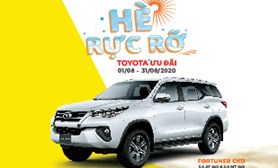 TOYOTA TIẾP TỤC THỰC HIỆN CHƯƠNG TRÌNH ƯU ĐÃI DÀNH CHO KHÁCH HÀNG MUA XE TOYOTA FORTUNER TRONG THÁNG 8